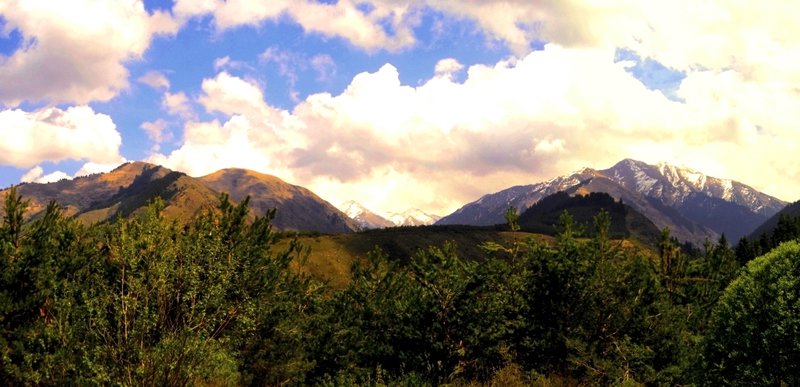 other side of the mountain ranges in Karakol