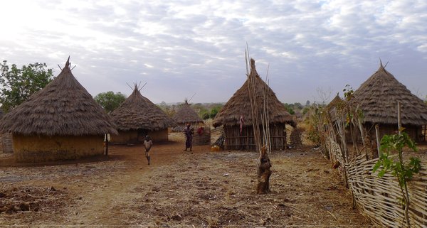 traditional houses made of mud and a type of grass