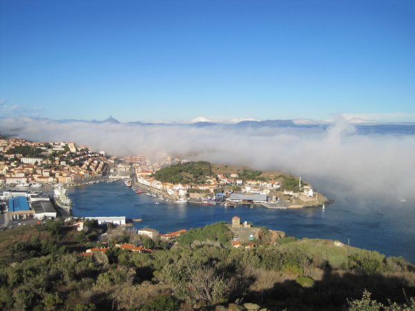 Port-Vendres from a nearby hill