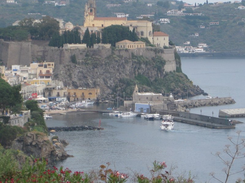 Lipari Town - one of the two harbours