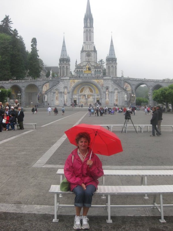The heavens opened at Lourdes