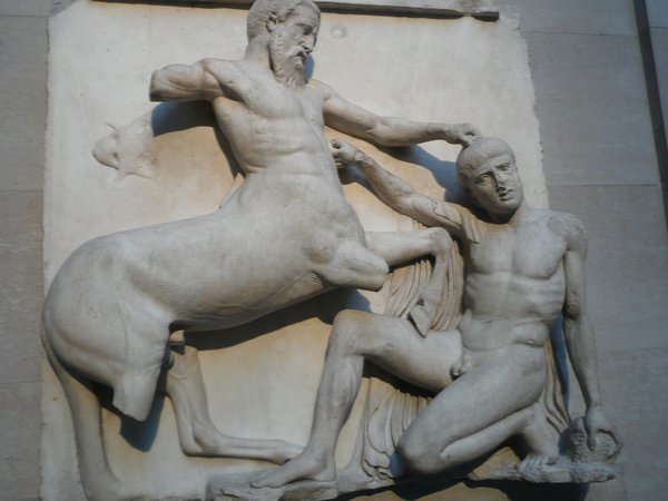 Another centaur beating up a Lapith