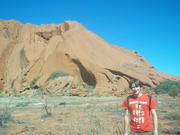At the base of Uluru/Ayers Rock