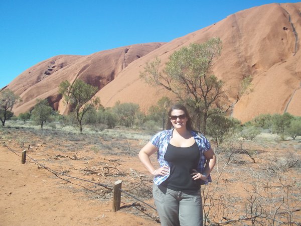 At the base of Uluru/Ayers Rock