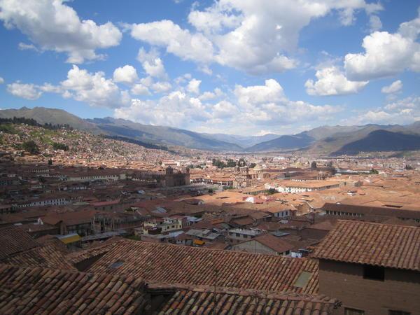 Possibly the best view from a hostel in the world. Loki Cusco.
