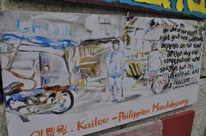 Art displays at Cheong Gye Cheon