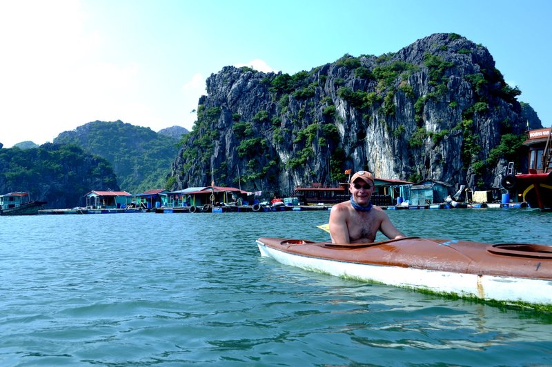Ste in his Kayak, Lan Ha Bay