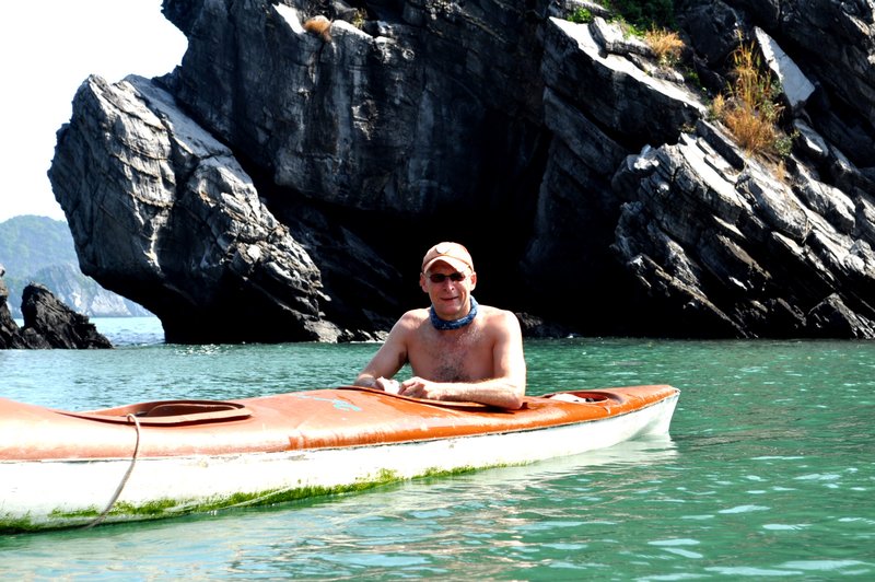 Ste in his Kayak