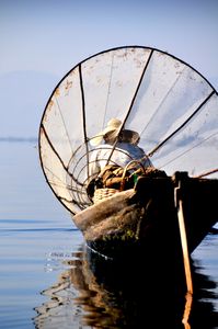 Fisherman on his boat