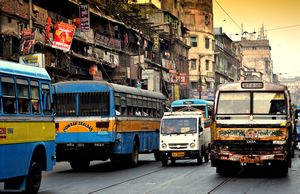 Buses on Mahatma Gandhi Road