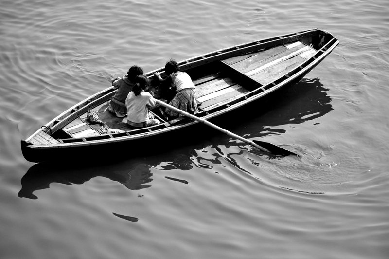 Kids in a boat