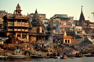 Washing in the ganges