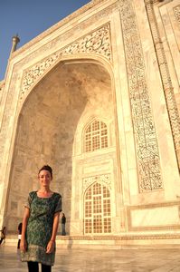 Amy at the Taj Mahal