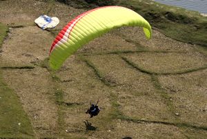 Paragliding; landing