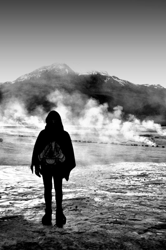 Amy at the Geysers del Tatio