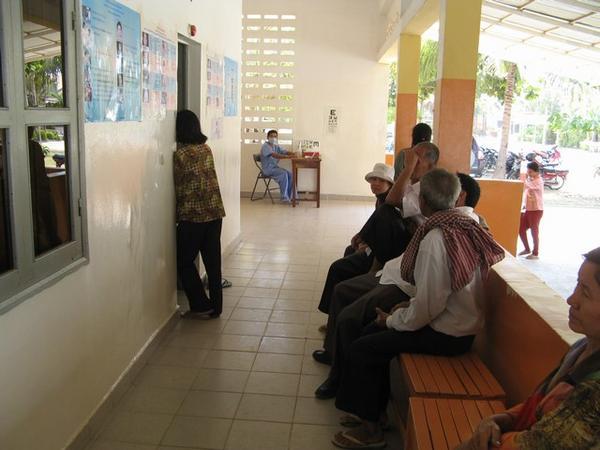 Patients waiting for eye exams