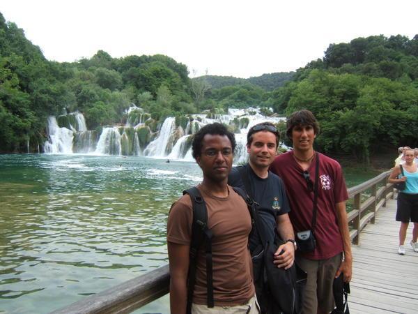 June, Nick and I at the main waterfalls in Krka National Park