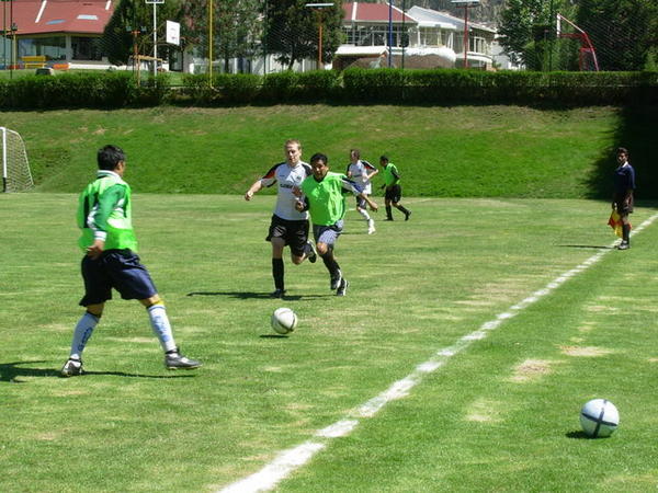 One of the greenest soccer field in La Paz