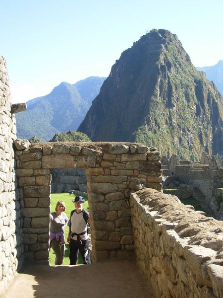 Lois and Rob with Wayna Picchu in the background
