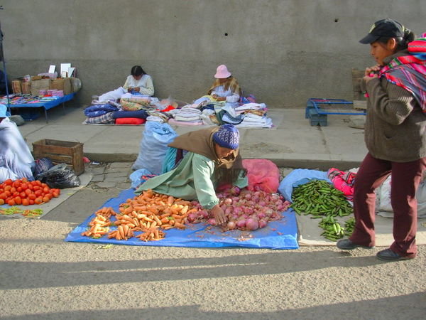 Selling produce on the side of the road