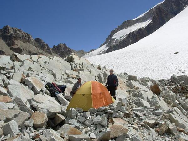Camping at 5130m
