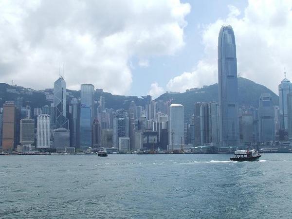 Hong Kong skyline by day.