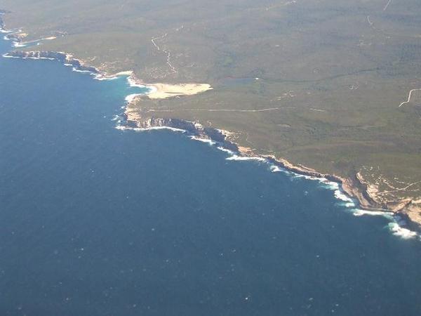 Leavng the Australian coastline.