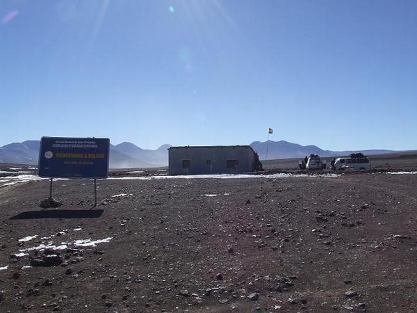 Bolivian border crossing post.
