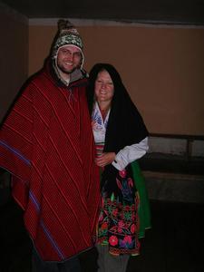 Us in our traditional Chequan dress ready for the evening's dance.