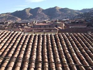 The red tiled roofs of Cusco.