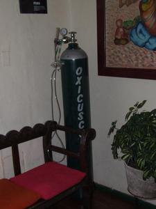 The altitude is so high that the hotel provides an oxygen tank in reception!