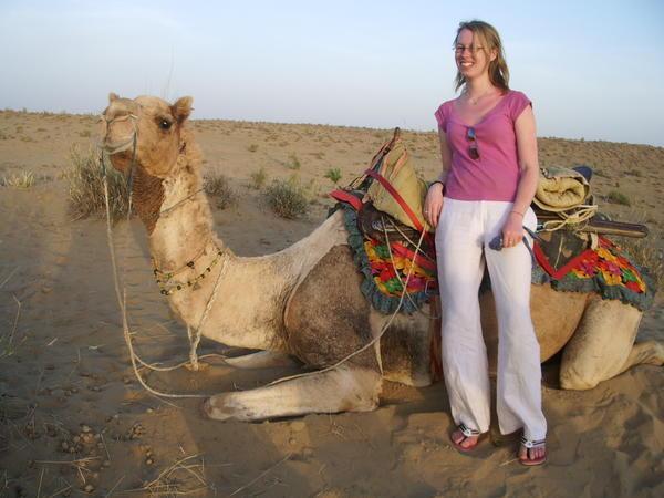 Karoline and her camel