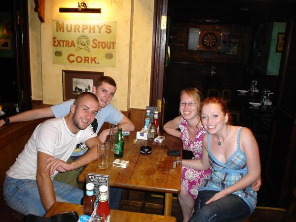 In the Irish bar...