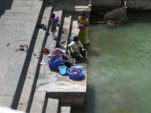 Women washing at the Ghats