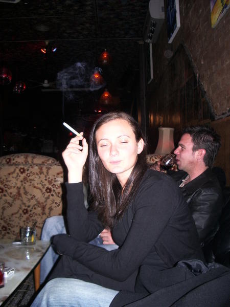 Annie smoking