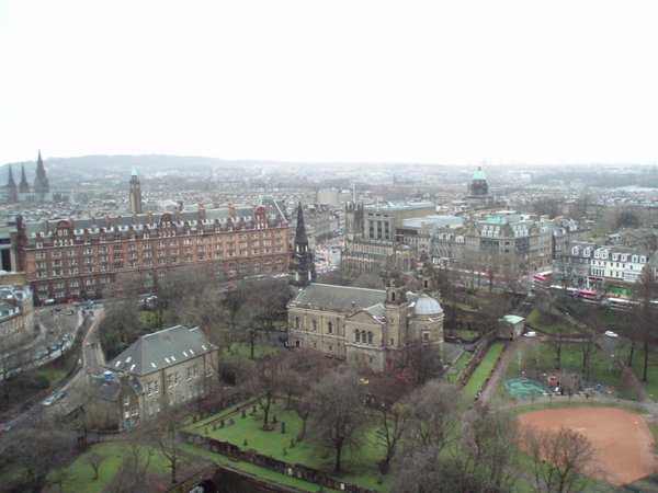 Looking over Edinburgh from the Castle
