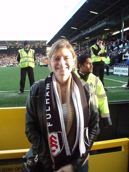 Me at field level with my fulham scarf