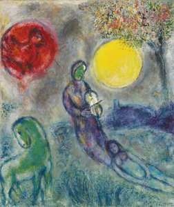 28 On se bat sous la lune - Chagall