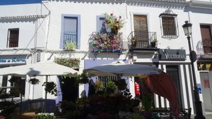 la rue des fleurs à Almonte