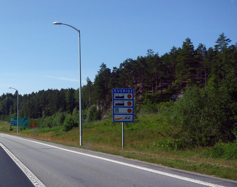 frontière panneau Suède