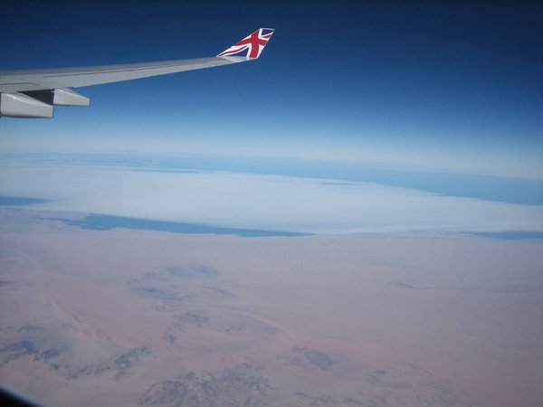 Namib desert from plane