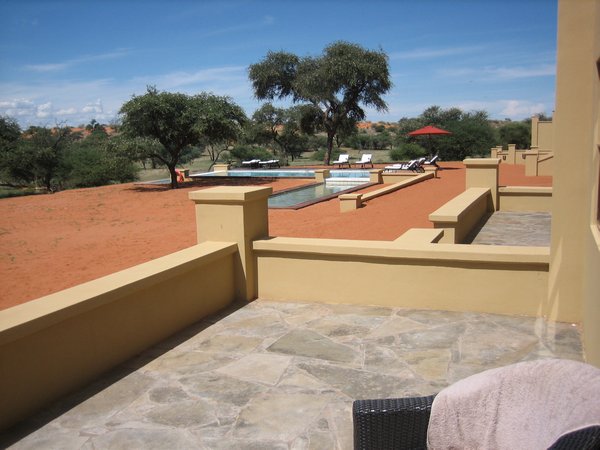 Our terrace with view of pool