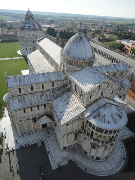 The cathedral and baptistry from tower