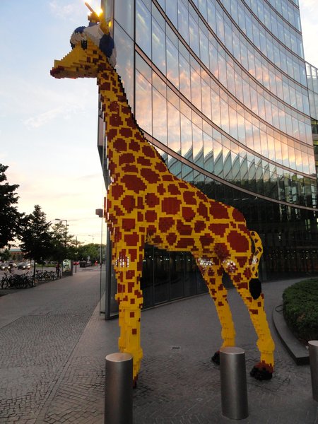 Lego giraffe at the Sony centre