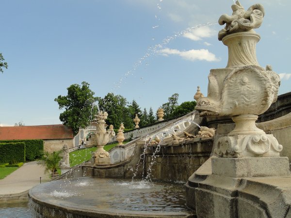 Fountain in castle gardens