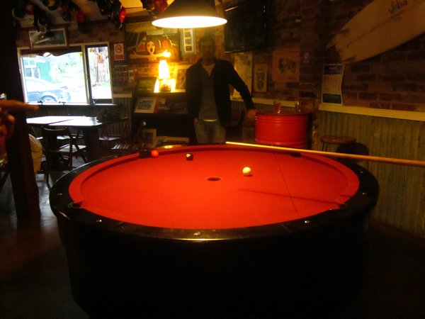 A round pool table!