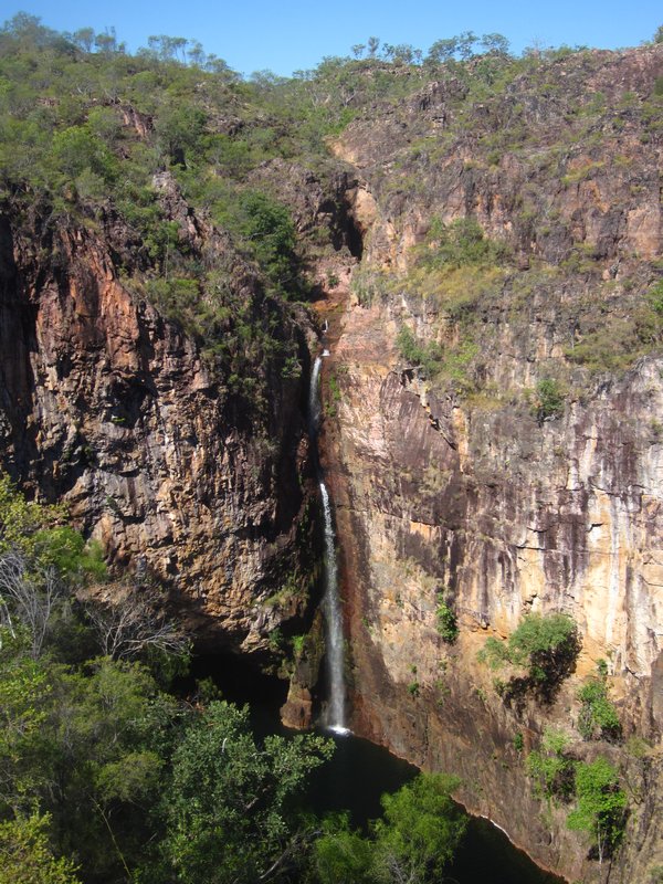 Long thin waterfall