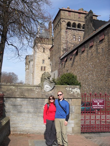Outside the Cardiff Castle