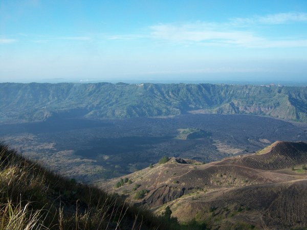 The view from the top of the crater