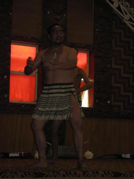 Scary Maori Man performing the Haka